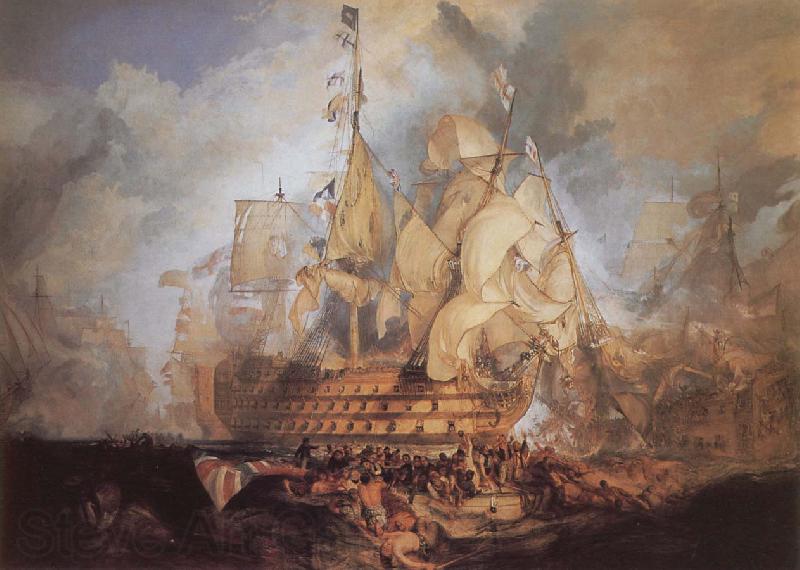 J.M.W. Turner The Battle of Trafalgar Norge oil painting art